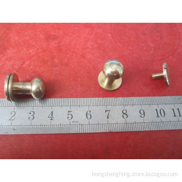 Custom Made Large Copper Screw Back Button Studs